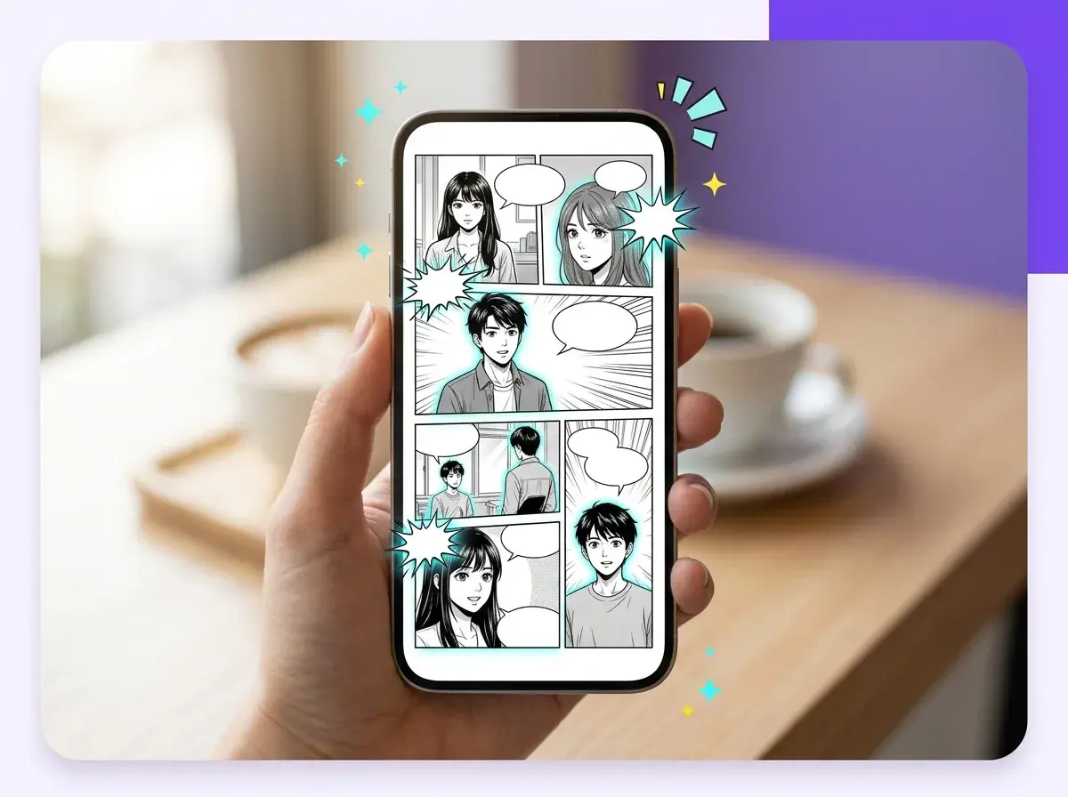 Yume Comic generating a manga page