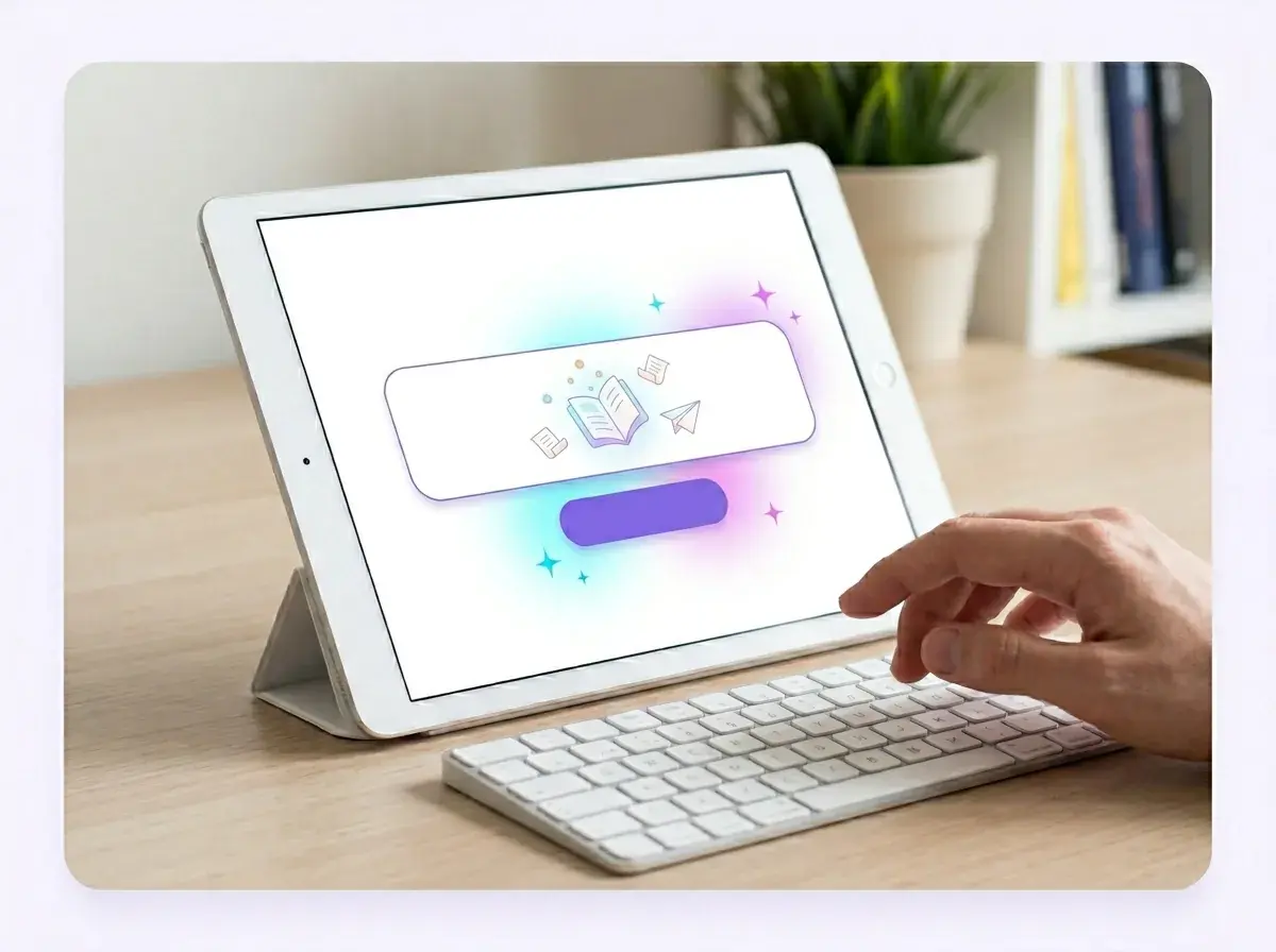 Typing a story prompt into the AI comic maker