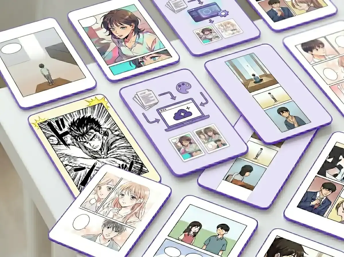 Selecting different comic art styles