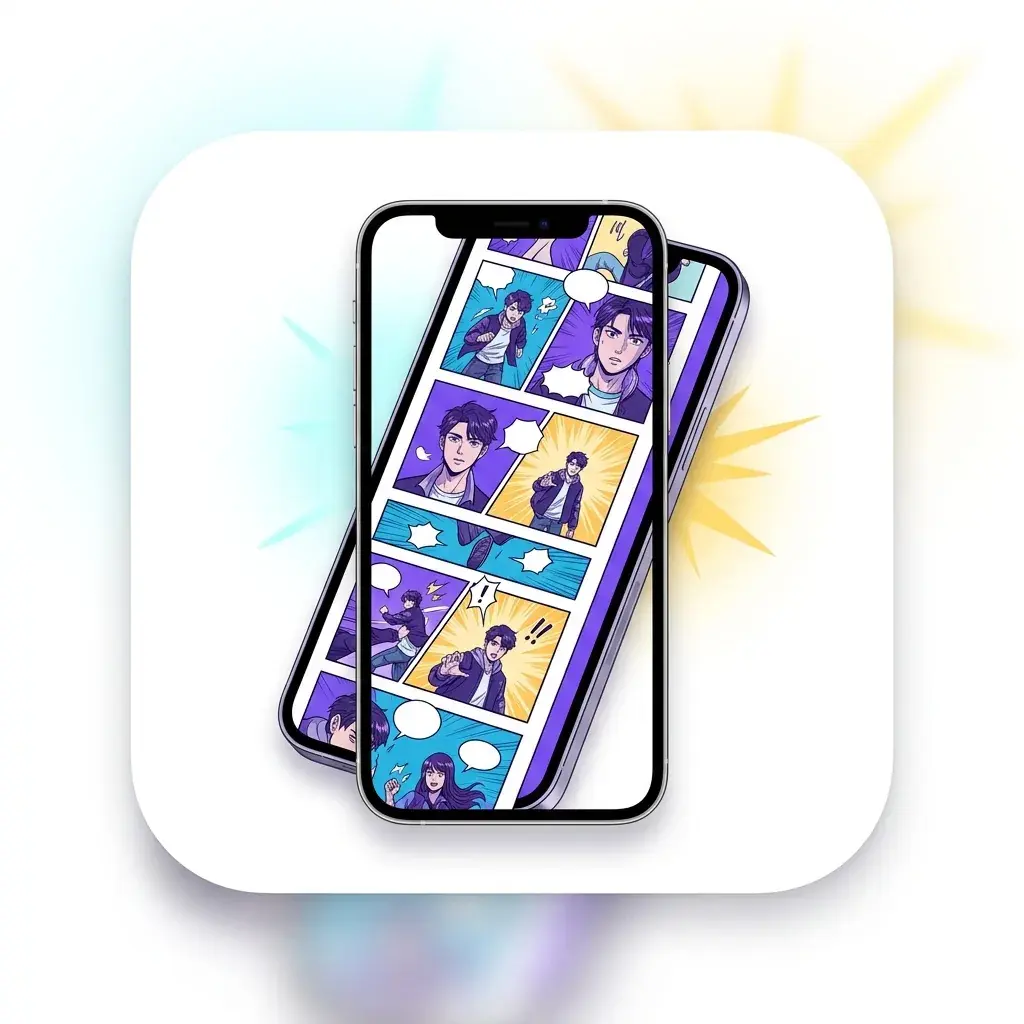 Vertical webtoon scroll on a phone
