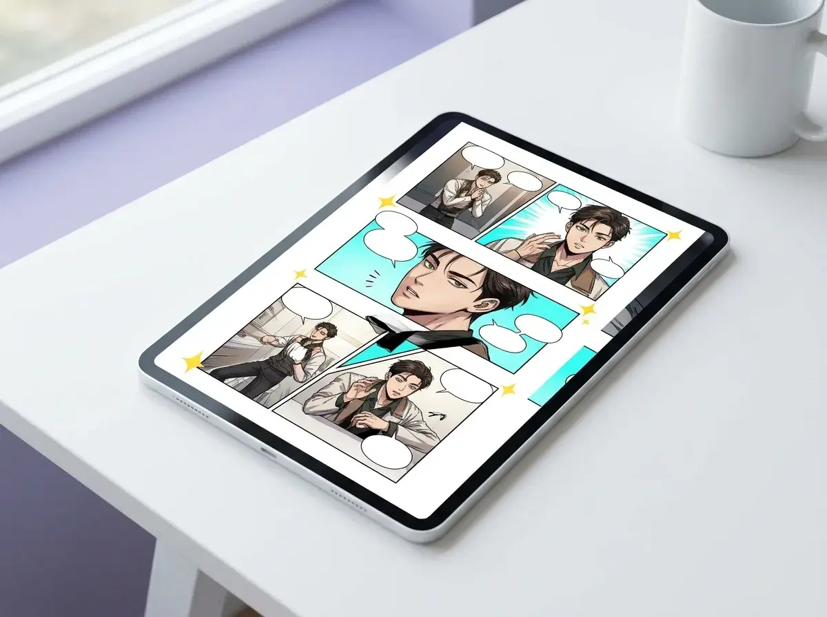 Yume Comic app on a smartphone showing a multi-panel manga